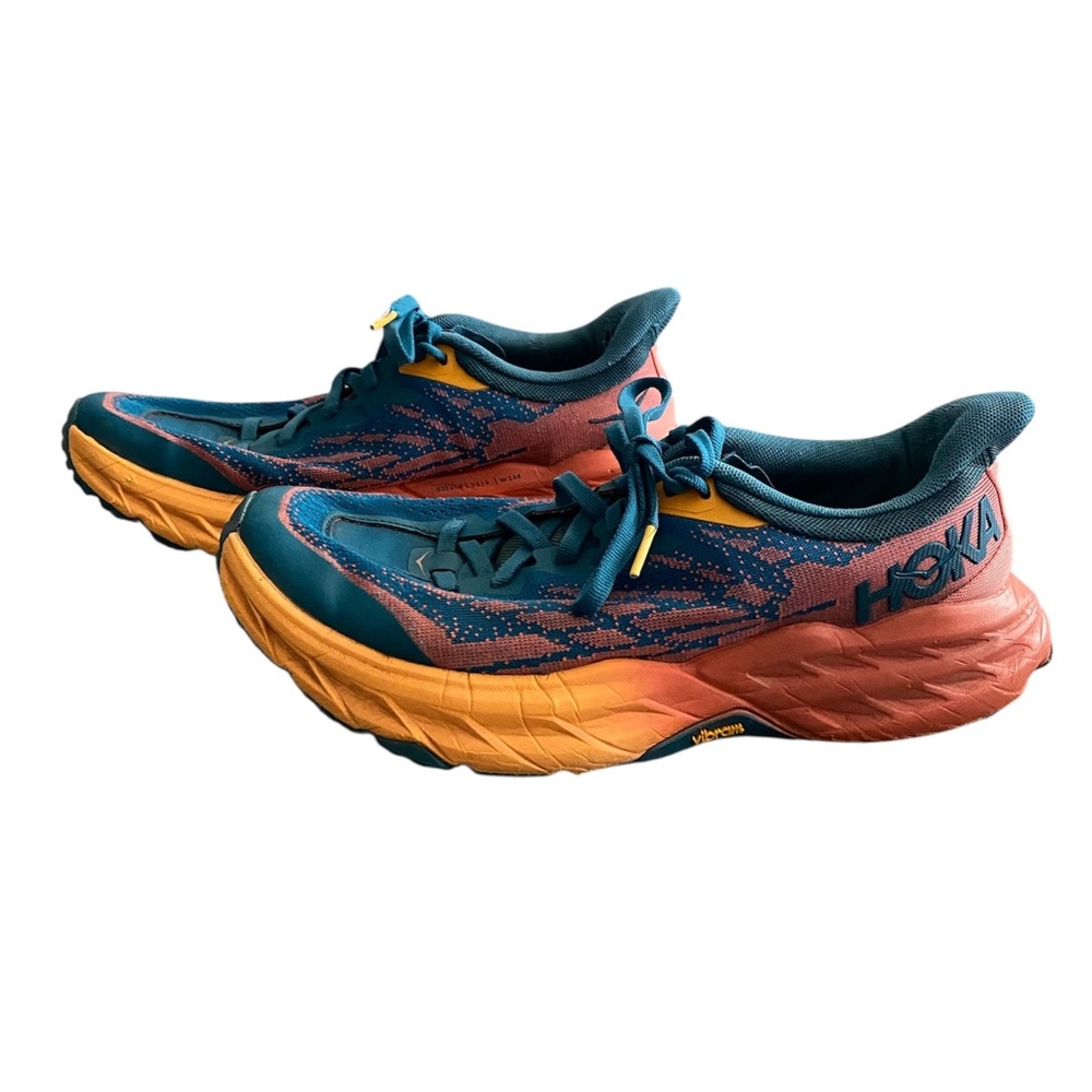 Hoka One One Speedgoat 5 Running Shoes Women’s Size 8.5D Blue Coral Camellia